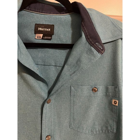 Marmot Short Sleeve Button Up Shirt - Size M - Picture 2 of 3